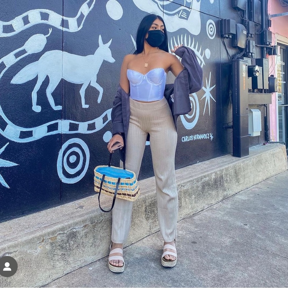 Beige relaxed pants